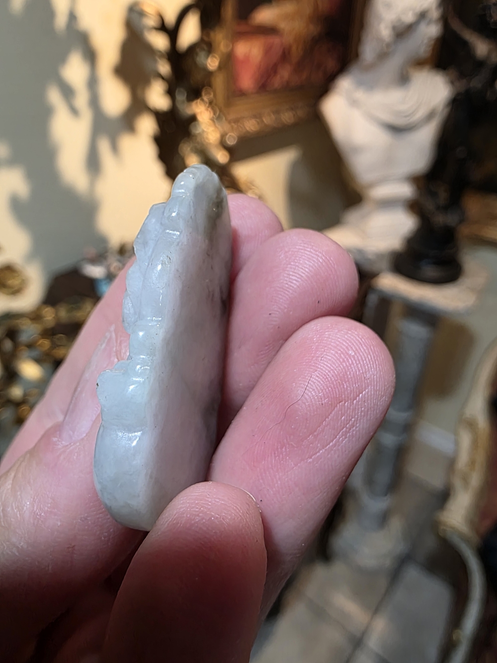 Natural Burmese Type A Jadeite Jade Carved Rooster Pendant - Picture 2 of 5